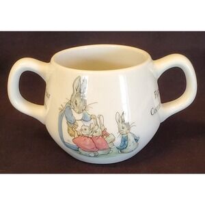 Vintage Wedgewood Peter Rabbit Beatrix Potter Nursery Baby Cup 2-Handled Mug
